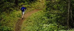 Trail Running in a forest